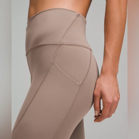 Lululemon Wunder Train High-Rise Tight with Pockets 25" Taupetastic Size 14 - Picture 5 of 6